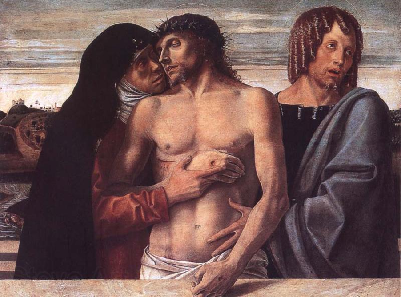 Giovanni Bellini Dead Christ Supported by the Madonna and St John